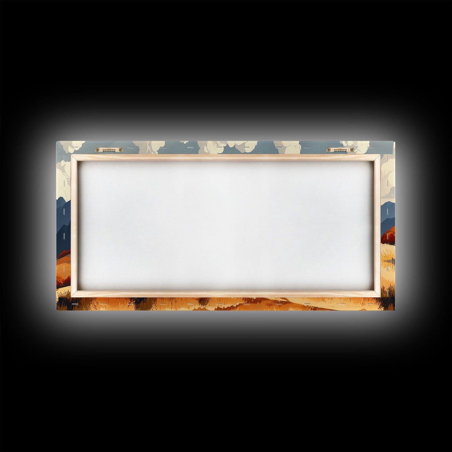 Landscape Print, Muted Southwestern Landscape, Hazy Mountain Valley Oil Painting Print, Panoramic Wall Art, Calm Above Bed Art