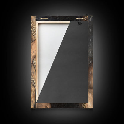 Satyr Painting Print, Framed Canvas Print, Satyr Painting Original, Satyr Artwork, Folk Art, Spooky Decor