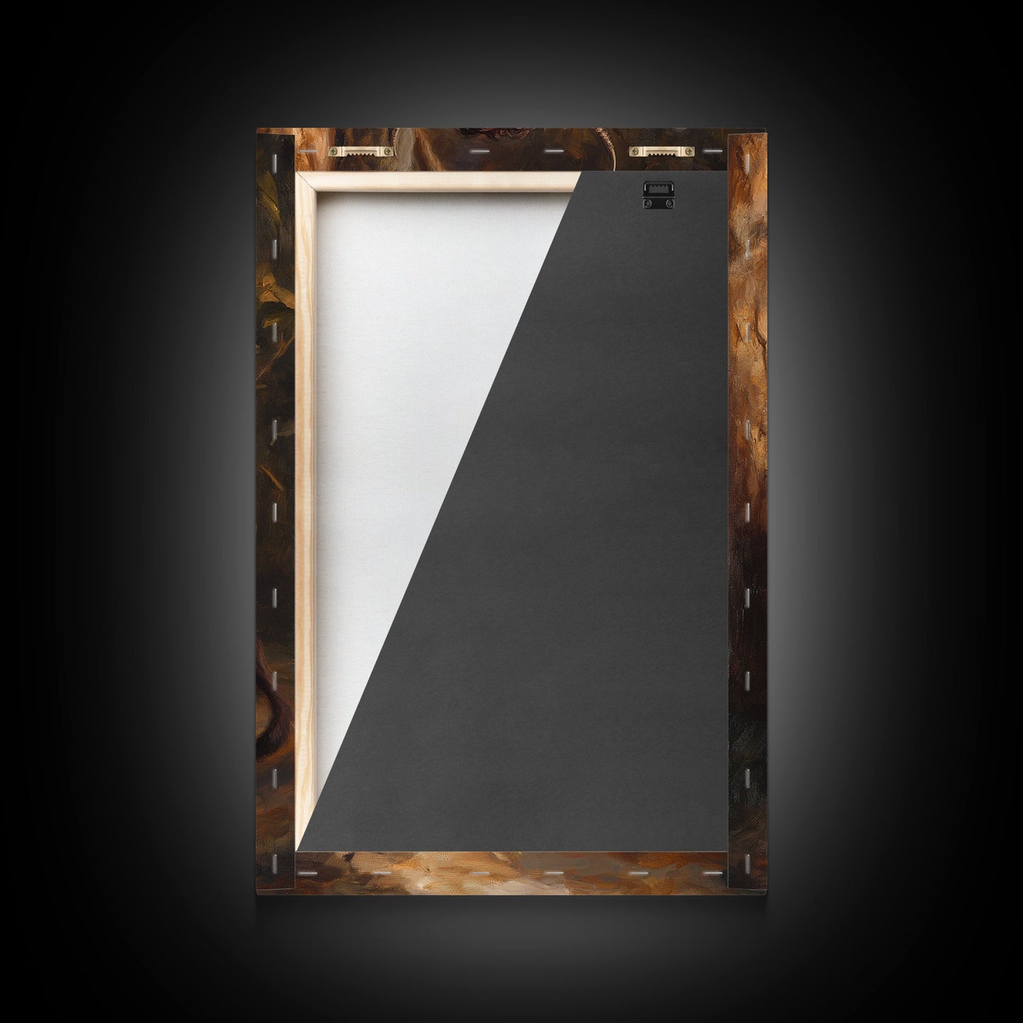 The Satyr Dark Macabre Wall Art, Framed Canvas Print, Dark Academia, Satyr Oil Painting, Halloween Decor