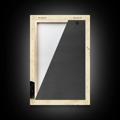 Black and White Charcoal Sketch Print of a Bonzai Tree, Framed Canvas Print, Wabi Sabi Art, Wabi Sabi Painting, Minimalist Home Decor