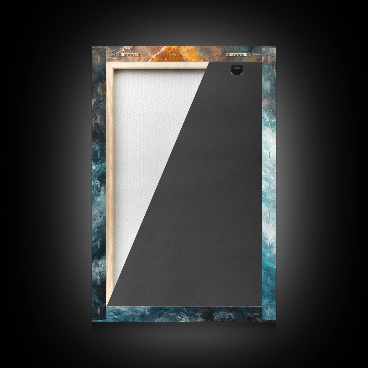 Hindu Art, Radha Krishna Playing Flute Painting Print, Hinduism Wall Art Wood Framed Canvas Print