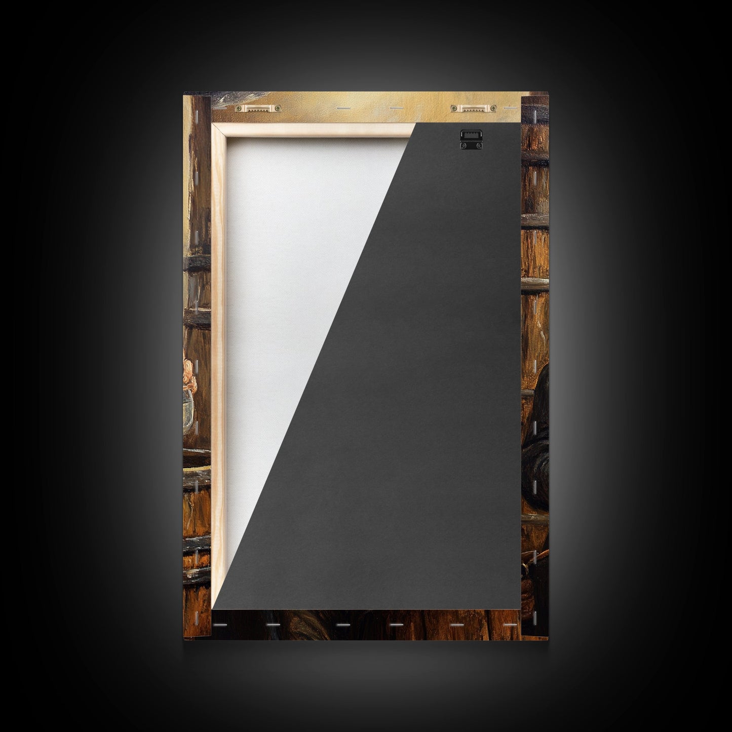 Rats with Jobs, Framed Canvas Print, Rat Painting, The Rat Whiskey Distiller, Cute Rat Home Decor