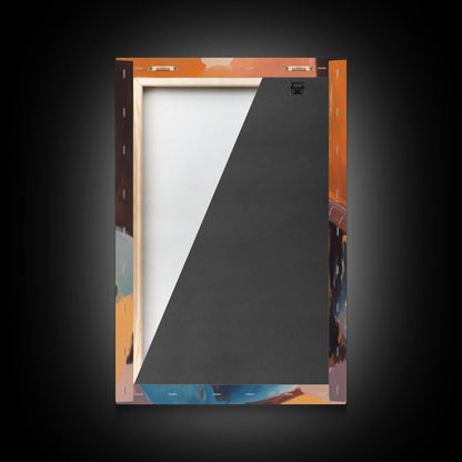 Canvas Print of a Sekelton Cowboy Guitar Player - Chicano Art - Wood Framed Canvas - Original Art