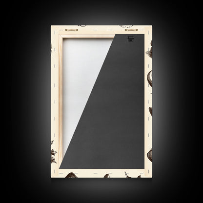 Cute Christmas Cookies Canvas Print - Framed Canvas - Minimalist Christmas Art - Boho Christmas Art - Rustic Christmas Art