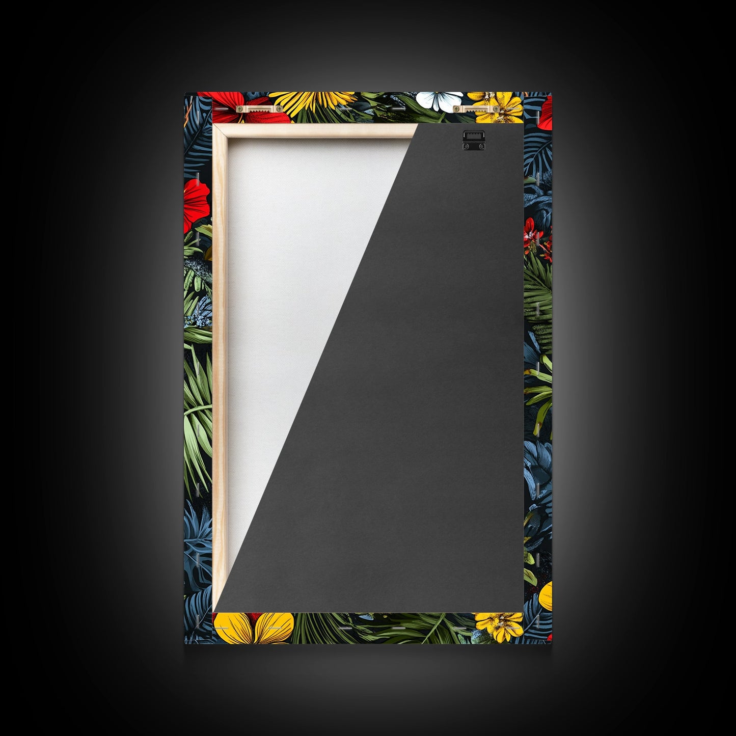 Jungle Painting Canvas Print, Mid-Century Modern Wall Art, Retro Home Decor, Wood Framed Canvas, Home Decor, Office Decor Gift Idea