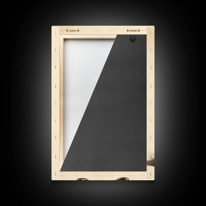 Vintage Santa Clause Canvas Print - Framed Canvas - Minimalist Christmas Art - Boho Christmas Art - Rustic Christmas Art