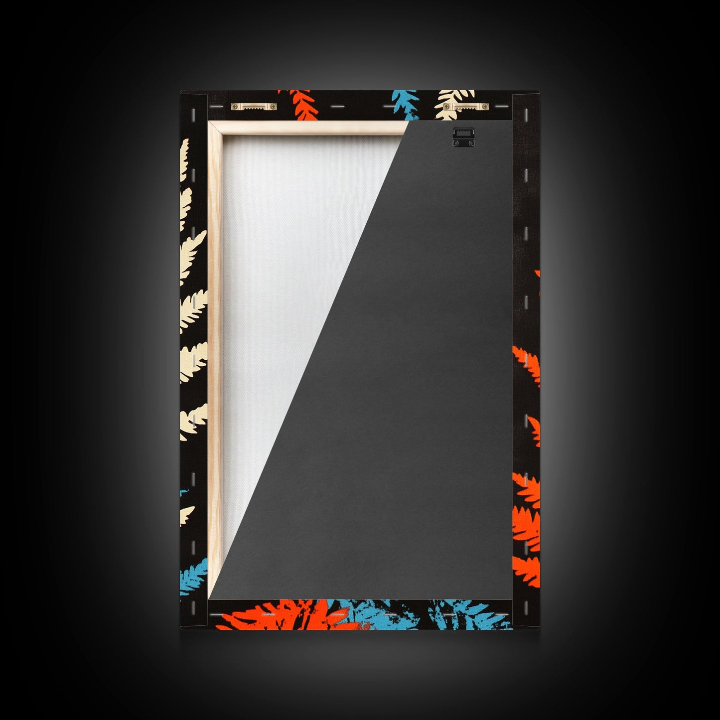 Fern Leaves Abstract Art Print, Retro MCM Style Home Decor, Mid Cenury Modern Abstract Wall Art, Fern Leaves Painting