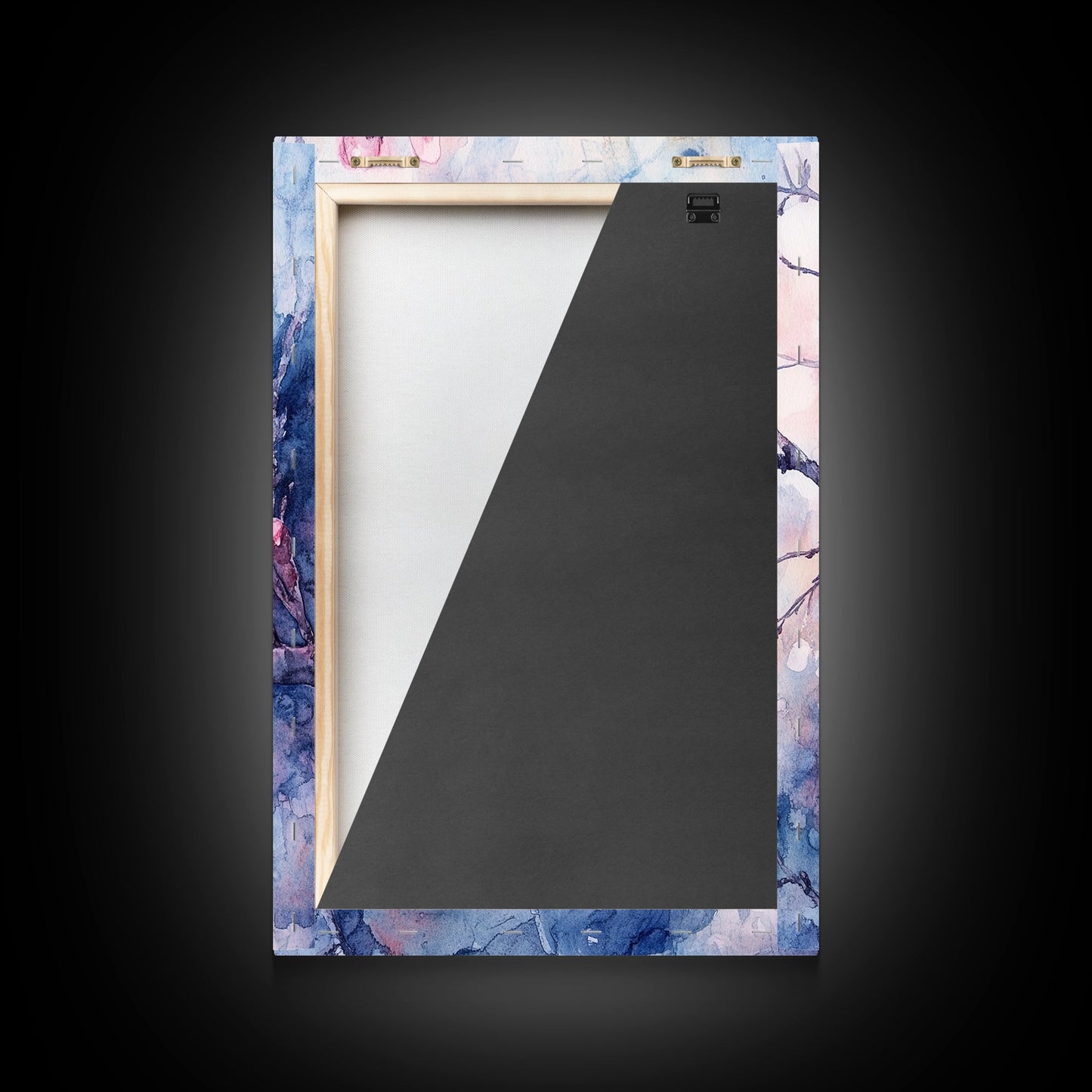 Cherry Blossoms Wall Art, Framed Canvas Print, Ready To Hang, Boho Decor, Minimalist Cherry Blossom Painting, Home Decor Living Room