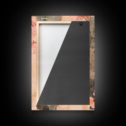 Skaura Tree Canvas Wall Art, Sakura Cherry Blossoms Canvas Print Ready To Hang, Japanese Style Art, Cherry Blossom Painting