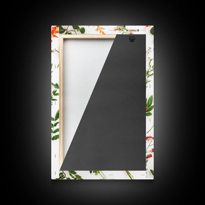 Boho Floral Botanical Wall Art Canvas Print, Minimalist Modern Farmhouse Home Decor, Living Room Wall Art, Bedroom Decor, Flower Print