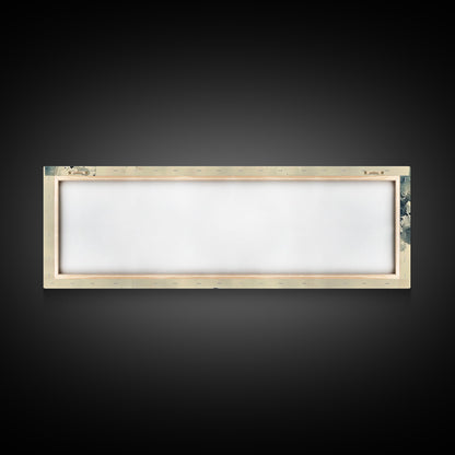 Humpback Whale Wall Art on Canvas - Framed Wall Art - Large Panoramic Gallery Wrapped Canvas Ready To Hang - Wabi Sabi Whale Print