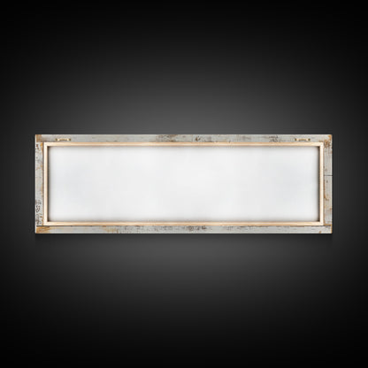 Humpback Whale Panoramic Wall Art Canvas Print - Wood Framed Canvas - Nautical Decor - Ready To Hang, Whale Art, Whale Fine Art