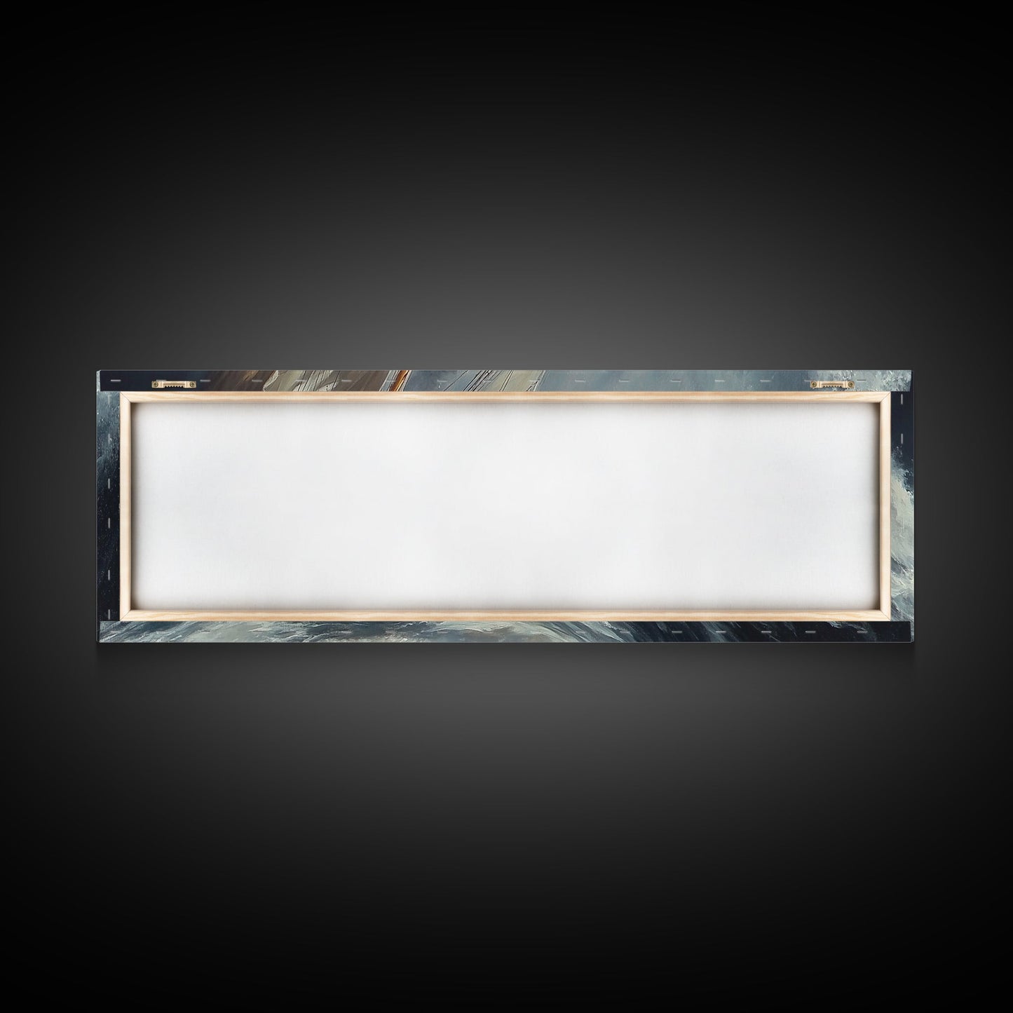 The Storm and the Sailboat Framed Canvas Print - Sailboat Painting - Nautical Decor - Hurricane Painting - Nautical Sailboat Landscape Painting