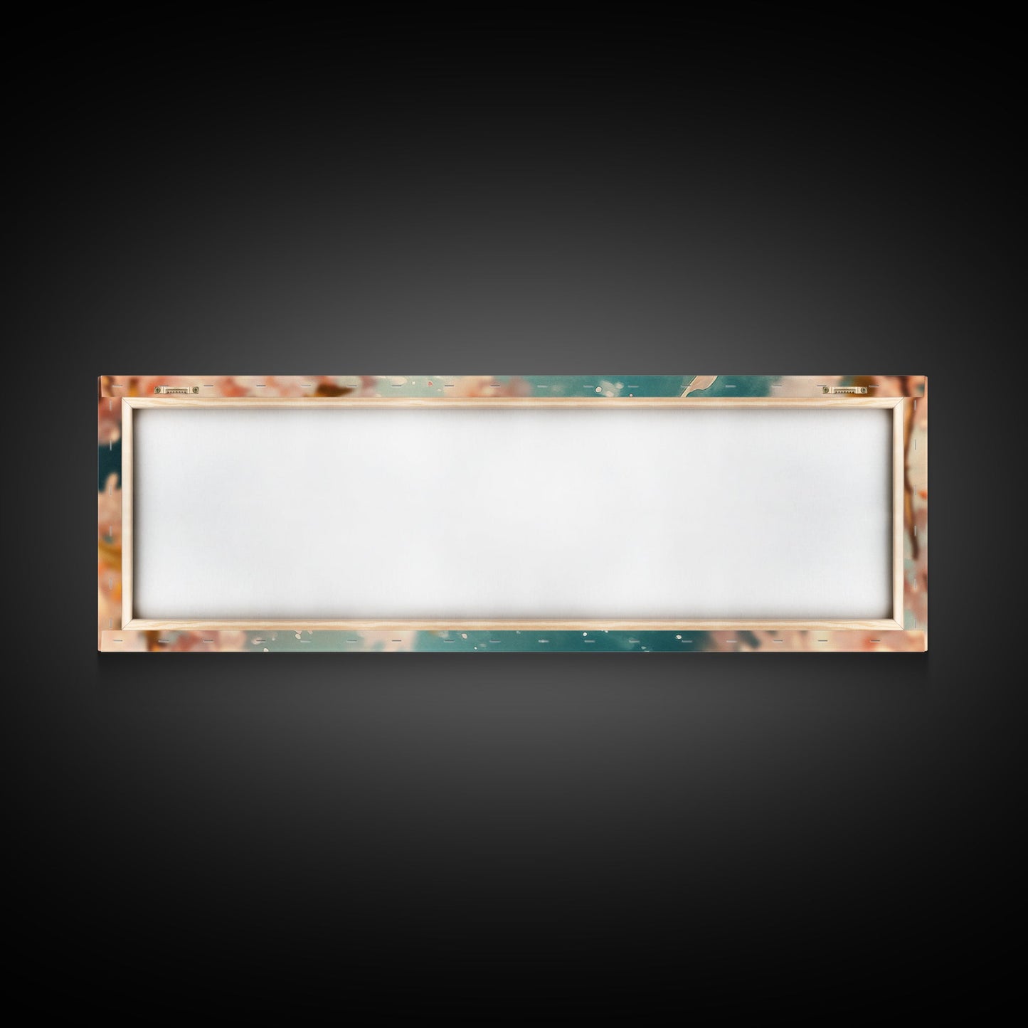 Reflections of a Koi Fish Panoramic Print, Canvas Print, Ready To Hang Wall Art, Koi Fish Painting, Soothing Decor, Zen Studio Art