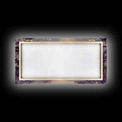 Nativity Scene Framed Canvas Print, Jesus in His Manger, Christmas Wall Art, Christmas Centerpiece Art, Nativity Oil Painting