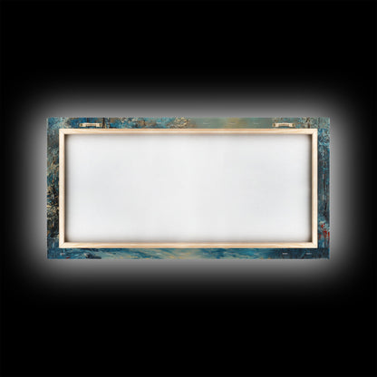 Above Mantle Christmas Wall Art, Framed Canvas Print, Cabin Art, Wall Art For Cabin, Winter Landscape Painting, Winter Themed Home Decor