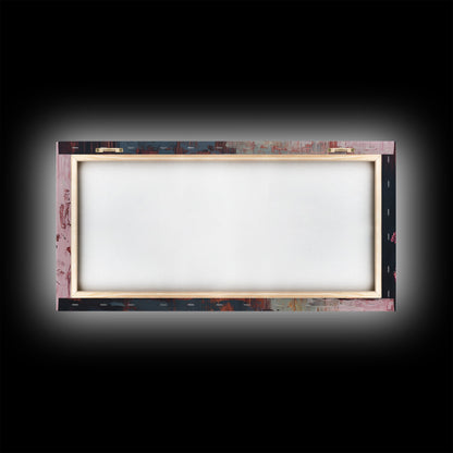 Pink Octopus Framed Canvas Print - Wabi Sabi Style Minimalist Wall Art - Octopus Painting