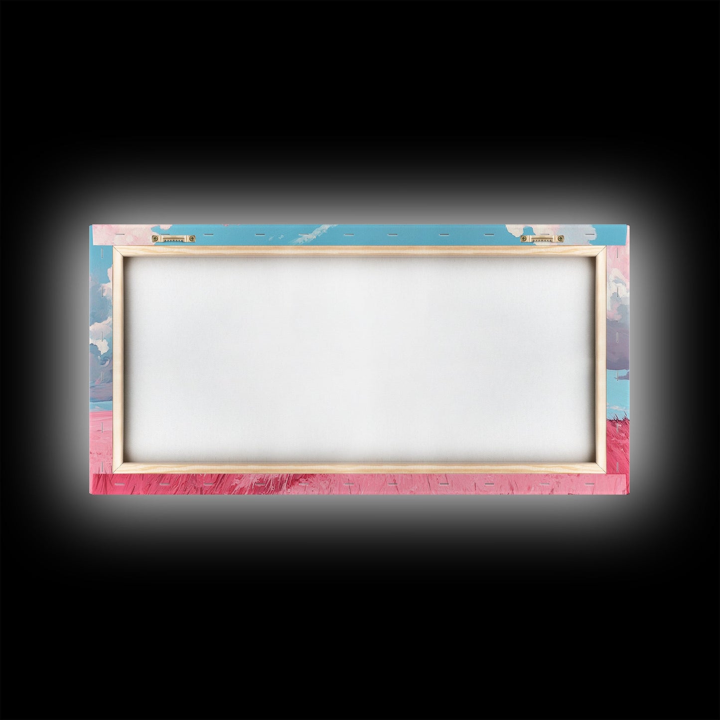 Pink Fields - Abstract Wall Art - Framed Canvas Print - Abstract Landscape Painting - Surrealist Wall Art - Above Sofa Modern Art