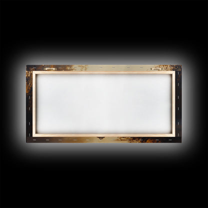 Retro Oil Painting Print of a Fly Fisher - Framed Canvas Print - Fishing Wall Art, Fisherman Painting, Fishing Gift, Gift for Fisher