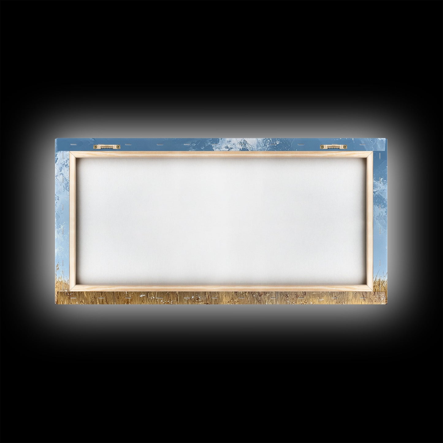 Old Building Farm In A Wheat Field, Framed Canvas Painting Print, Panoramic Rural Landscape Wall Art Rustic Barn Country Side Ready To Hang