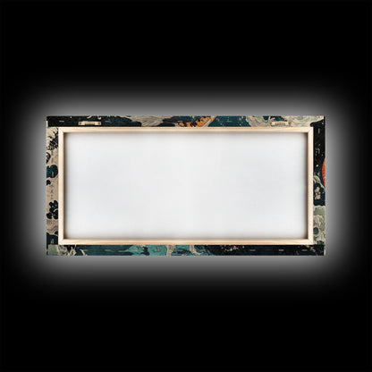 Large Oil Painting of Koi Fish Canvas Print, Vibrant Koi Fish Wabi Sabi Japanese Style Artwork, Minimalist Home Decor Living Room Wall Art