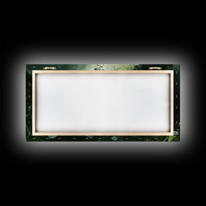 Morning In The Forest - Framed Canvas Print - Fantasy Wall Art - Fantasy Landscape Painting - Fantasy Painting