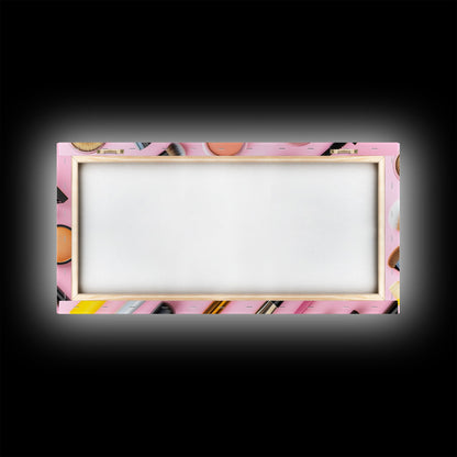 Makeup Spread Wall Art, Make Up Canvas Print, Preppy Dorm Room Wall Art, Girl's Dorm Room Wall Art, Makeup Painting