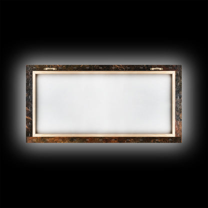 Deer In The Forest 19th Century Folk Art Style Canvas Print, Folk Art Oil Painting Print, Liminal Art, Abstract Painting Home Decor