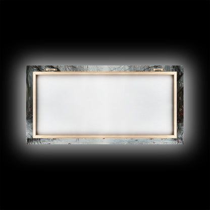 Dark Swans Forming a Heart - Framed Canvas Print - Dark Romance Wall Art - Dark Academia Art - Couple Gift Idea - Goth Art - Gothic Decor