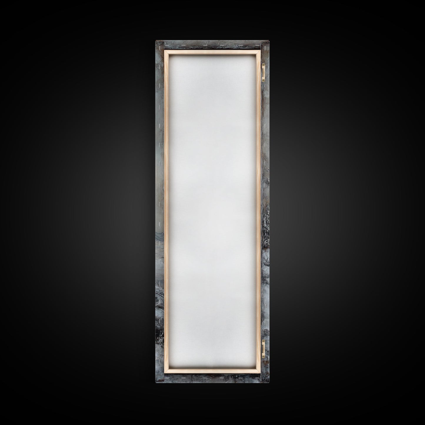 Framed Canvas Print Winter Pine Tree Art Rustic Landscape Wall Art Tall Narrow Art Cozy Cabin Decor Above Sofa Art