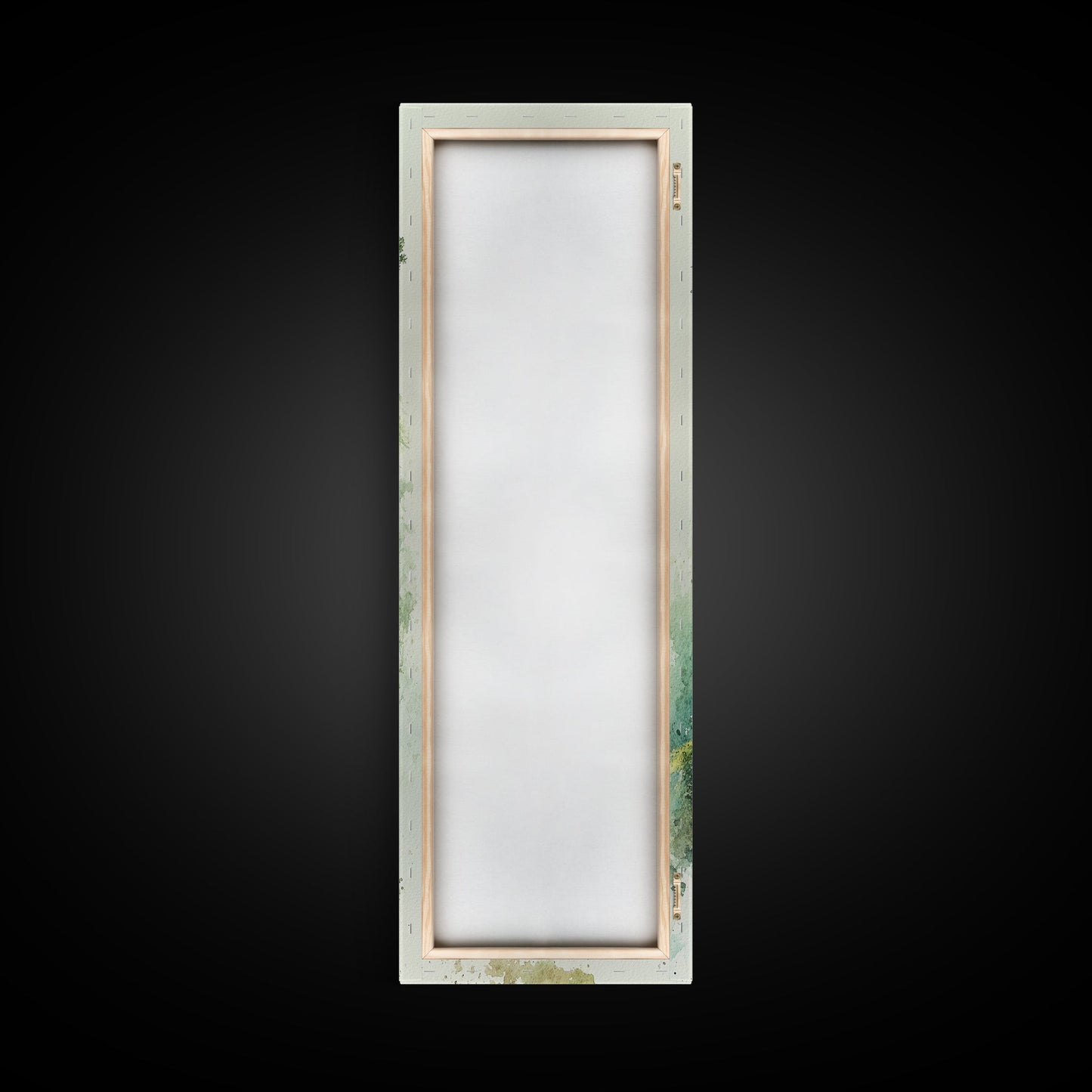 Framed Canvas Print Serene Tree Art Nature-Inspired Decor Wabi Sabi Art Botanical Print Calm Green Tones Above Couch Art Minimalist Decor