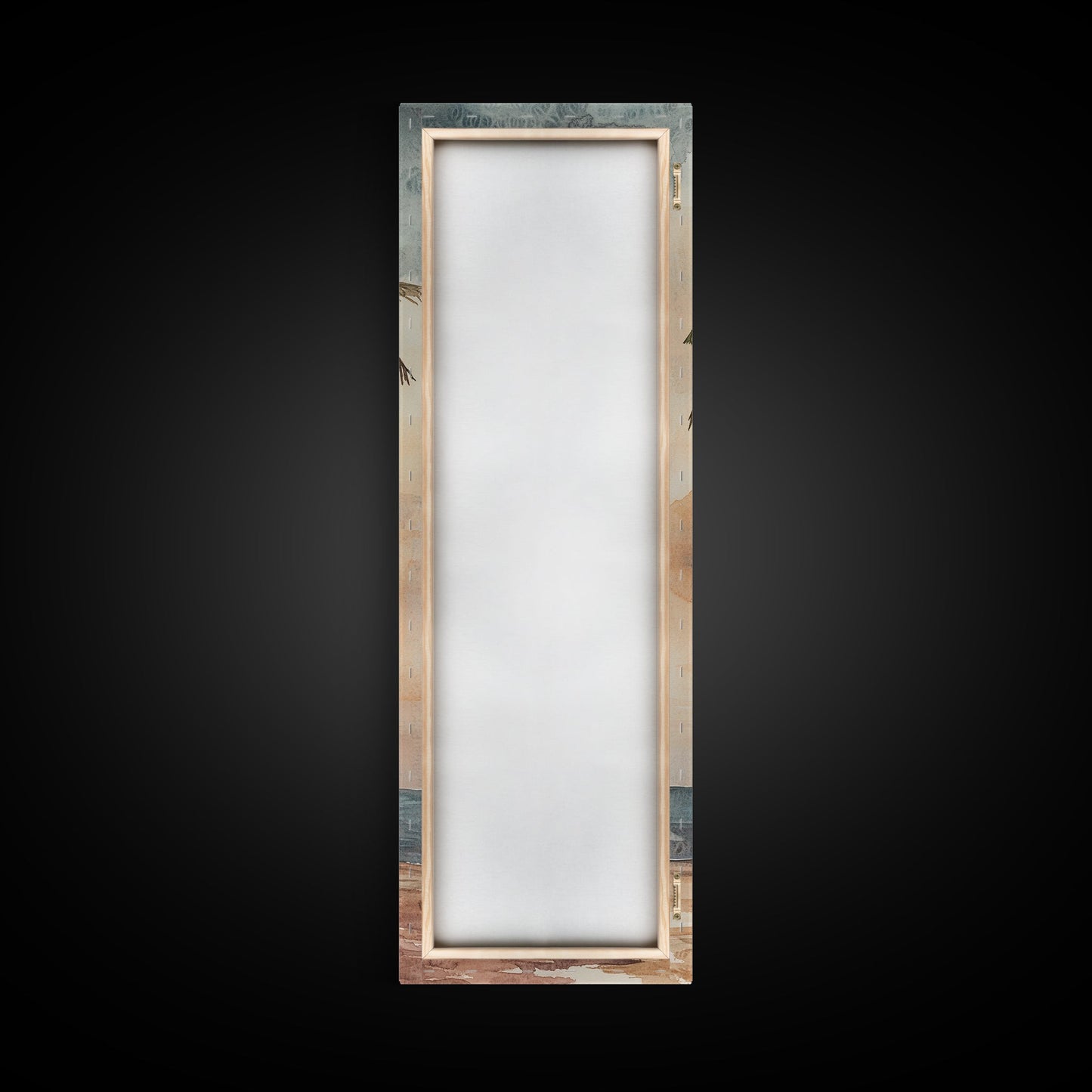 Framed Canvas Print Coastal Palm Tree Art, Sunset Beach Scene, Tropical Coastal Wall Art, Nautical Decor, Skinny Wall Art Gift Idea