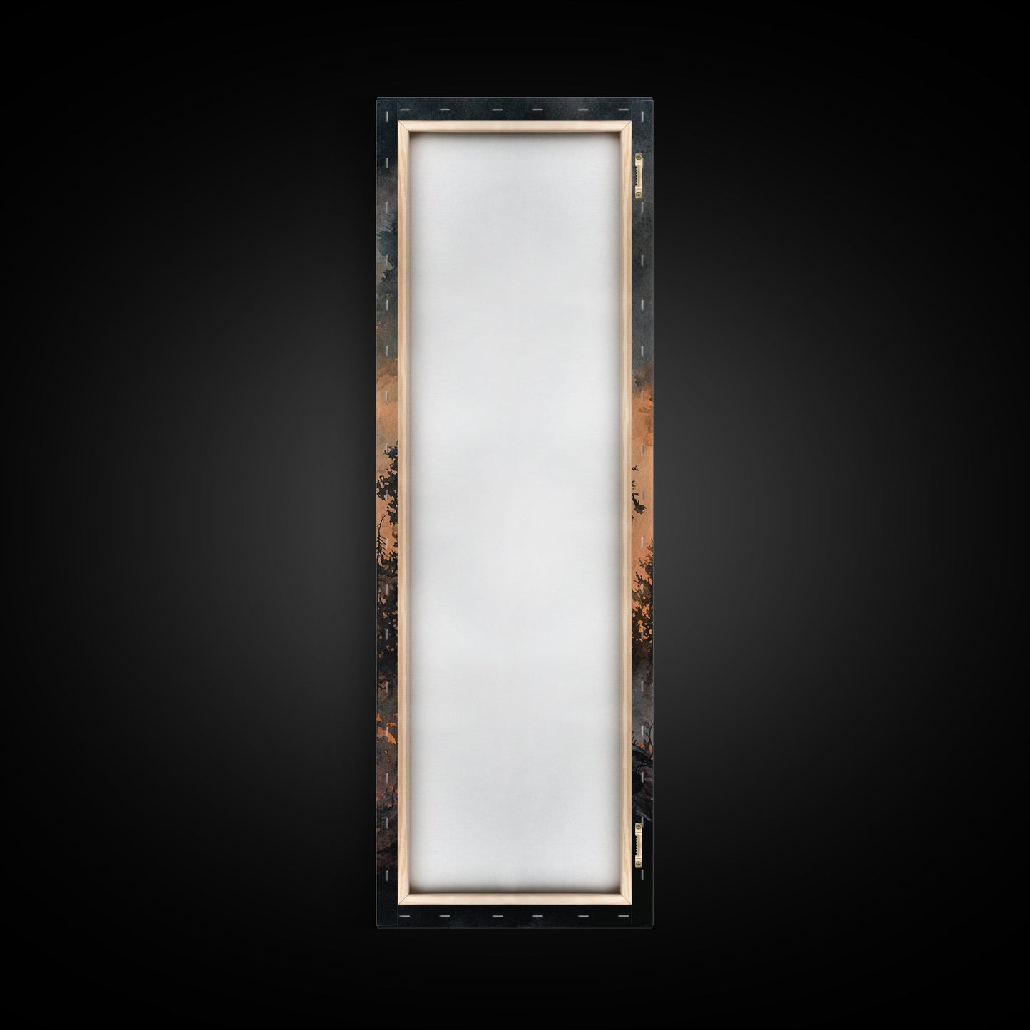 Fiery Forest Flames Canvas Print – Dark Moody Art, Forest Fire Scene, Dramatic Wall Art, Wabi Sabi Wall Art, Above Bed Decor, Rustic Wall Art