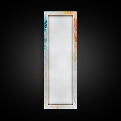 Ethereal Phoenix Rising from the Ashes in Subtle Pastel Shades – Mystical Bird Canvas Print, Ideal Wall Art for Calm and Cozy Spaces