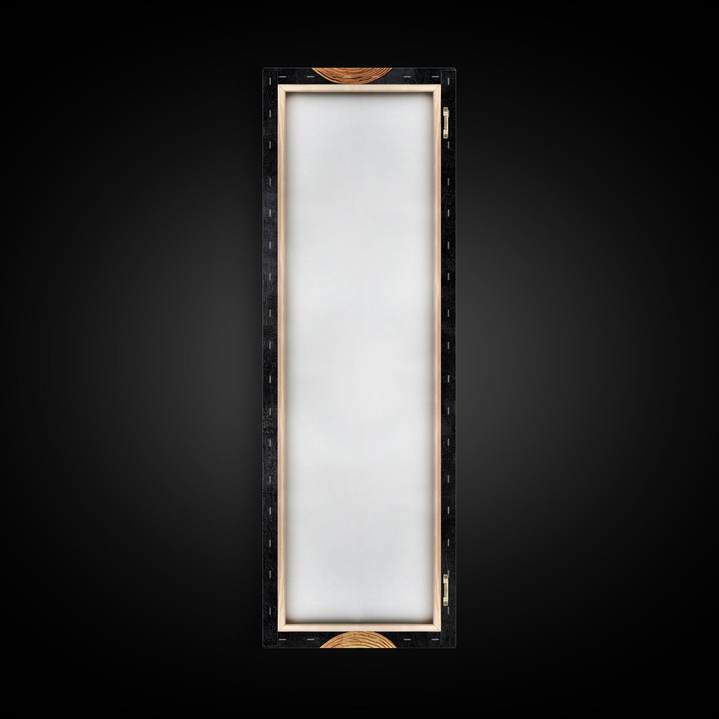 Canvas Print of Gold and Black Sacred Geometry Art, Moroccan Wall Art, Mosaic Style Decor, Tall Narrow Art, Skinny Wall Art, Living Room Art