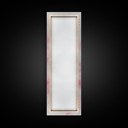 Pink Lipstick Canvas Print Feminine Pink Abstract Art Light Pink Wall Art Whimsical Art Rustic Decor Vertical Gift Idea Above Sofa