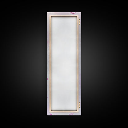 Koi Fish Canvas Print - Pink Whimsical Art, Minimalist Japanese Fish Painting, Skinny Wall Art, Peaceful Above Sofa Artwork