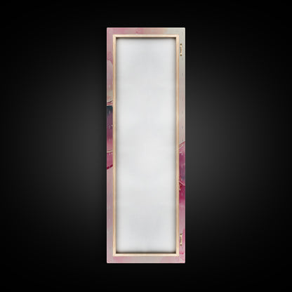 Retro Sunglasses Framed Canvas Print Pink Wall Art Light Pink Wall Art Dorm Decor Minimalist Art Above Couch Art Gift Idea