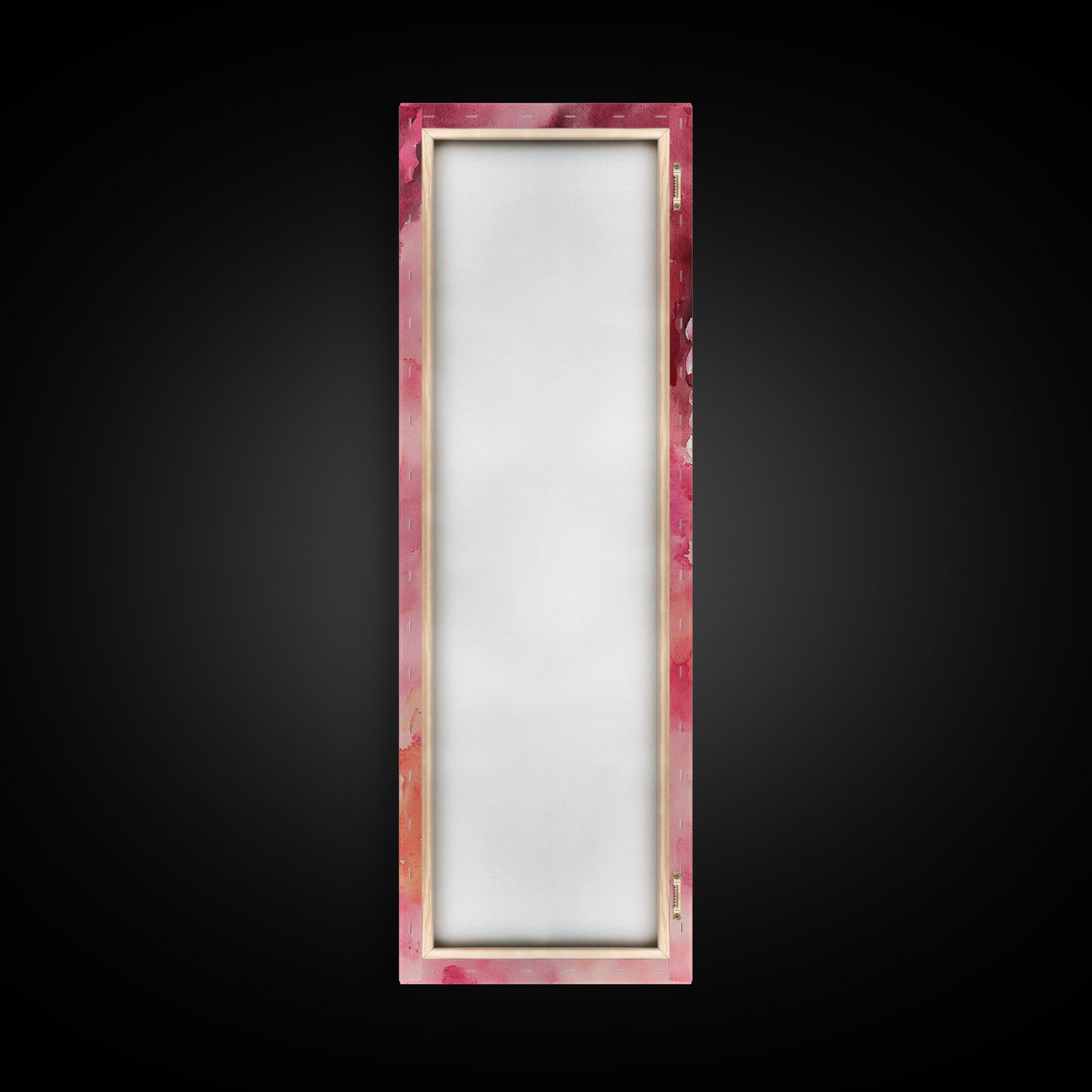 Shimmering Pink Beads Canvas Print Gemstone Painting Whimsical Wall Art Jewelry Lover Gift Vertical Pink Abstract Rustic Art