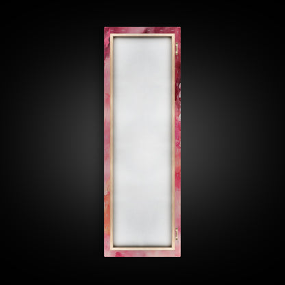 Shimmering Pink Beads Canvas Print Gemstone Painting Whimsical Wall Art Jewelry Lover Gift Vertical Pink Abstract Rustic Art