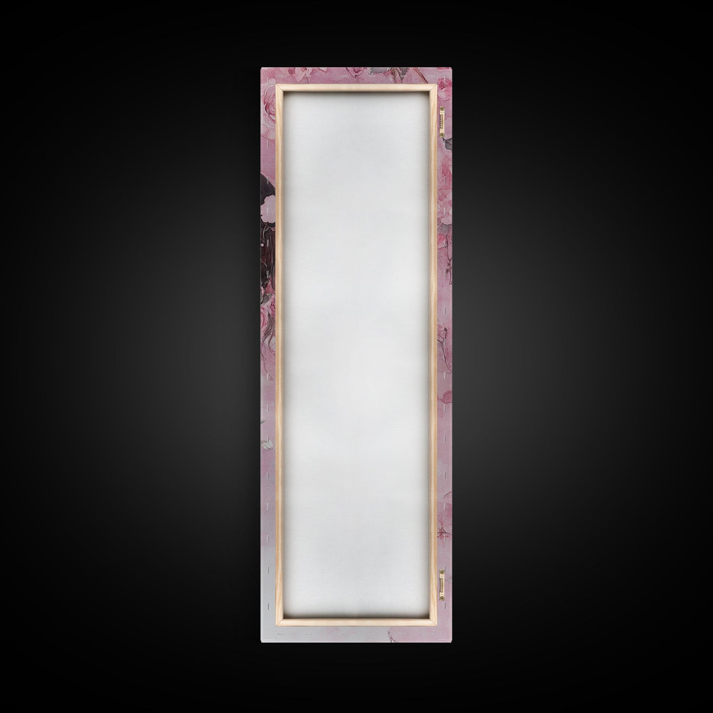 Romantic Rose Girl Painting Framed Canvas Print Pink Wall Art Bedroom Decor Feminine Rose Painting Above Bed Artwork Gift Idea