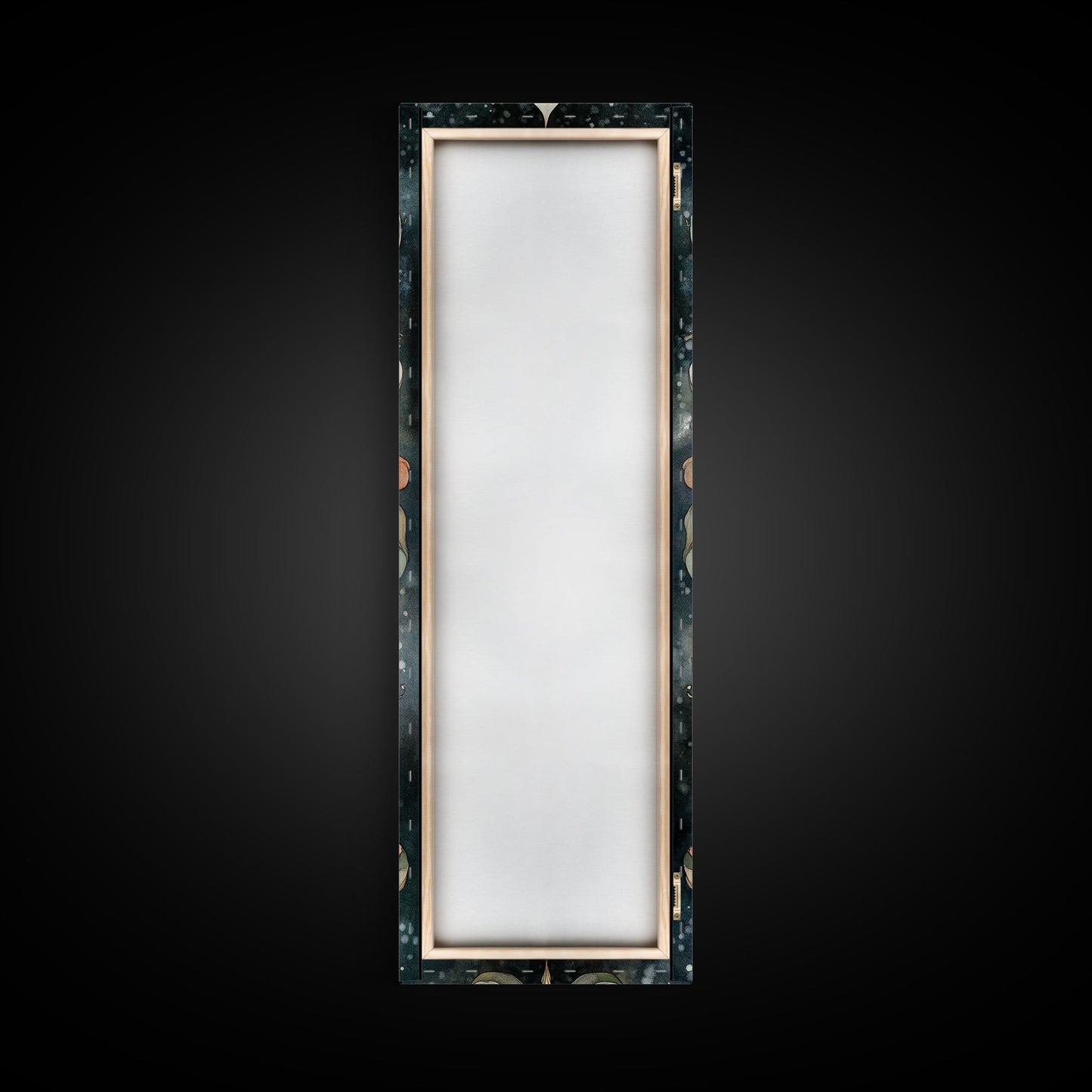 Canvas Print Sacred Geometry Wall Art Botanical Prints Art Nouveau Style Rustic Decor Skinny Wall Art Guest Room Art Christmas Gift