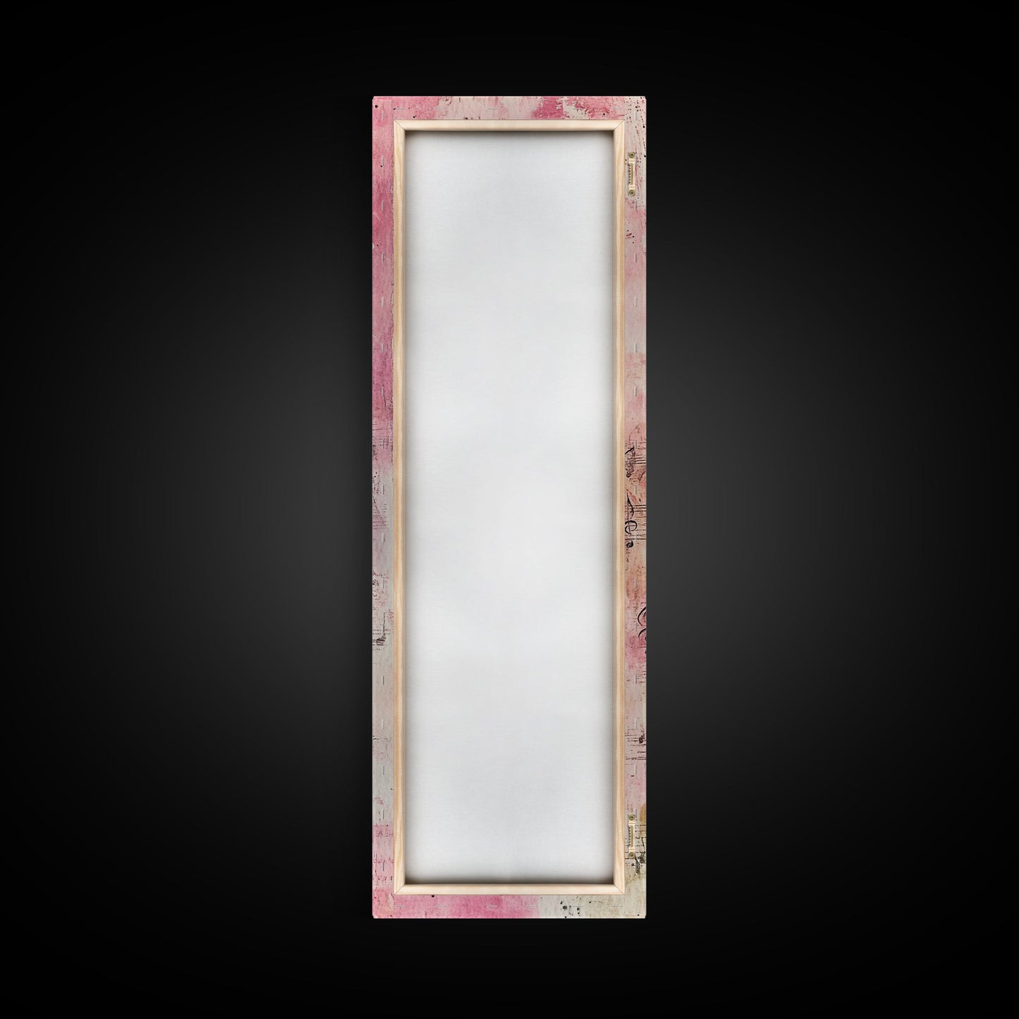 Musical Notes Abstract Canvas Print Pink Abstract Art Whimsical Art Rustic Decor Gift Idea Music Lovers Light Pink Wall Art