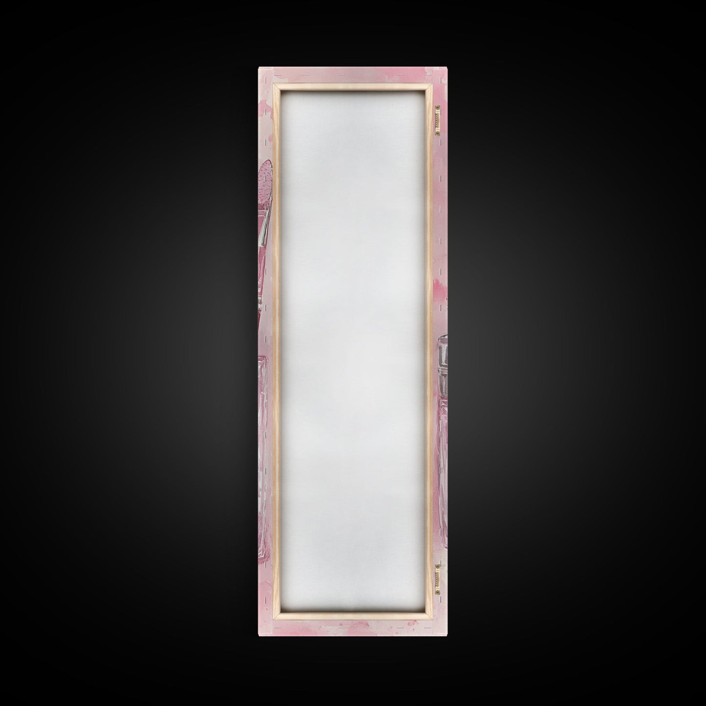 Delicate Makeup Illustration Canvas Print Pink Abstract Art Feminine Wall Decor Light Pink Wall Art Gift Idea Unique Painting