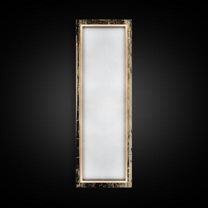 Modern Bull Artwork Framed Canvas Print, Rustic Animal Wall Art, Farmhouse Decor, Vertical Skinny Art, Pine Tree Moonlight Scene