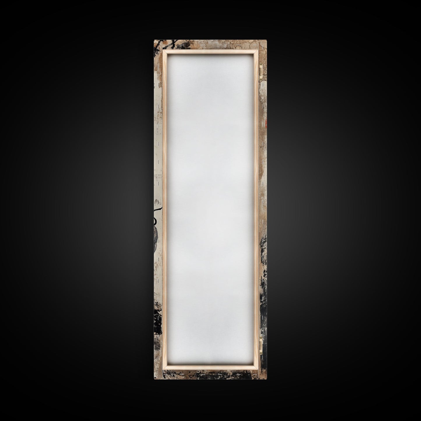 Rustic Buffalo Art Canvas Print, Wabi Sabi Minimalist Decor, Red Sun Vertical Art, Farmhouse Living Room Rustic Wall Artwork