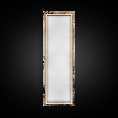 Rustic Buffalo Art Canvas Print, Wabi Sabi Minimalist Decor, Red Sun Vertical Art, Farmhouse Living Room Rustic Wall Artwork