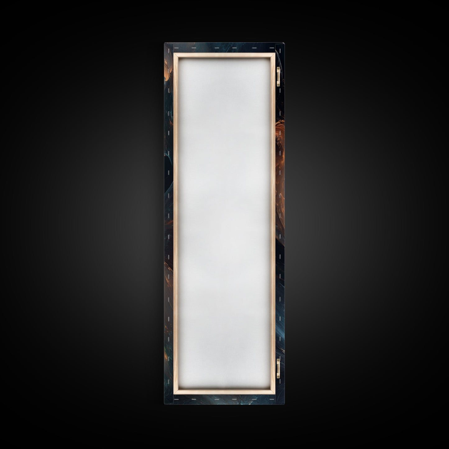 Radiant Sky Abstract Blue Wall Art Framed Canvas Print Coastal Decor Moody Wall Art Extra Wide Art Horizontal Panoramic