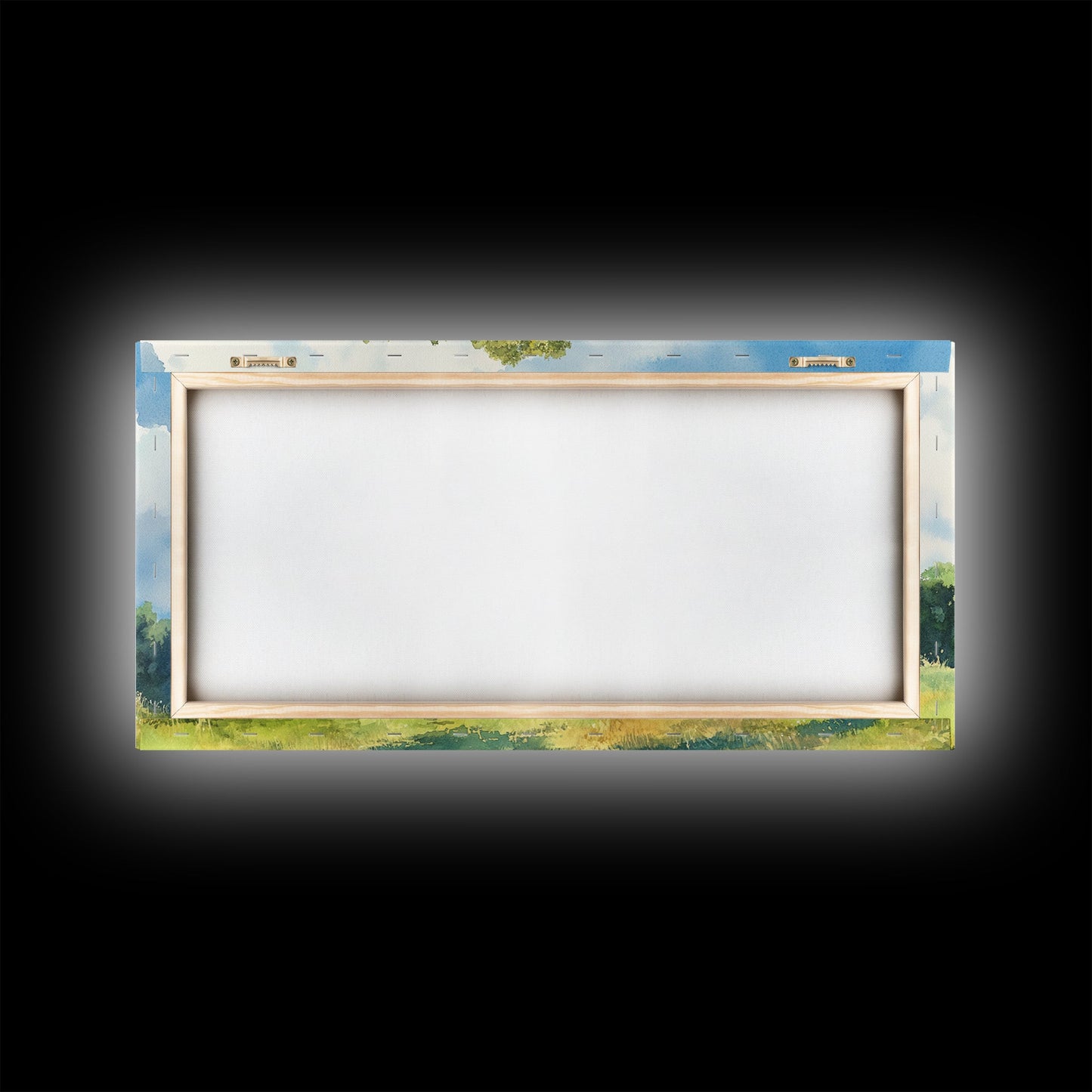 Sprawling Oak Tree Canvas Print Rustic Wall Art Panoramic Painting Nature Scene Bedroom Decor Horizontal Artwork Farmhouse Wall Art