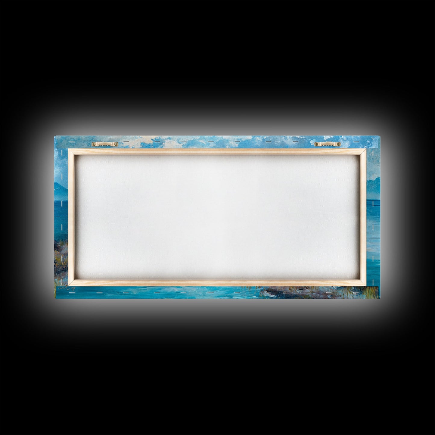 Boat on Tranquil Lake Canvas Print Coastal Landscape Art Nautical Wall Art Rustic Decor Above Sofa Artwork Bedroom Art Original Painting